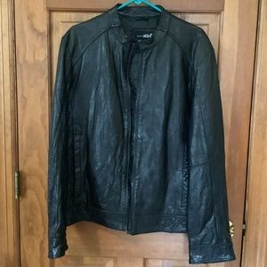 Black Rivet - Black Leather Jacket